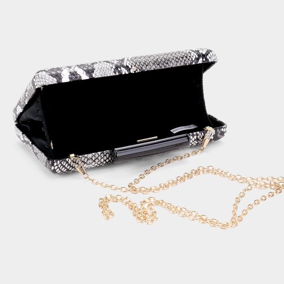 Snake Skin Pattern Crossbody / Clutch Bag - Picture 2 of 2